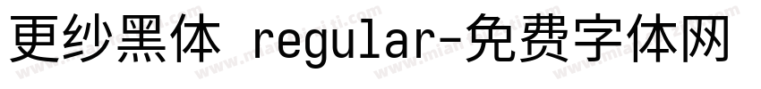 更纱黑体 regular字体转换